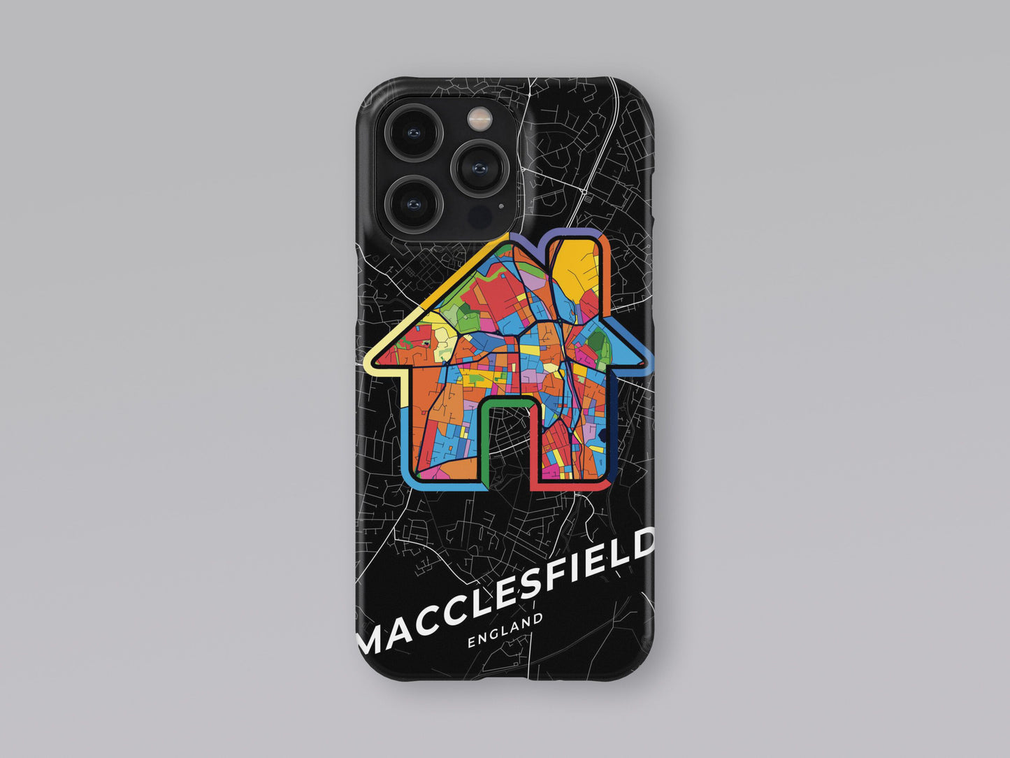 Macclesfield England slim phone case with colorful icon. Birthday, wedding or housewarming gift. Couple match cases. 3