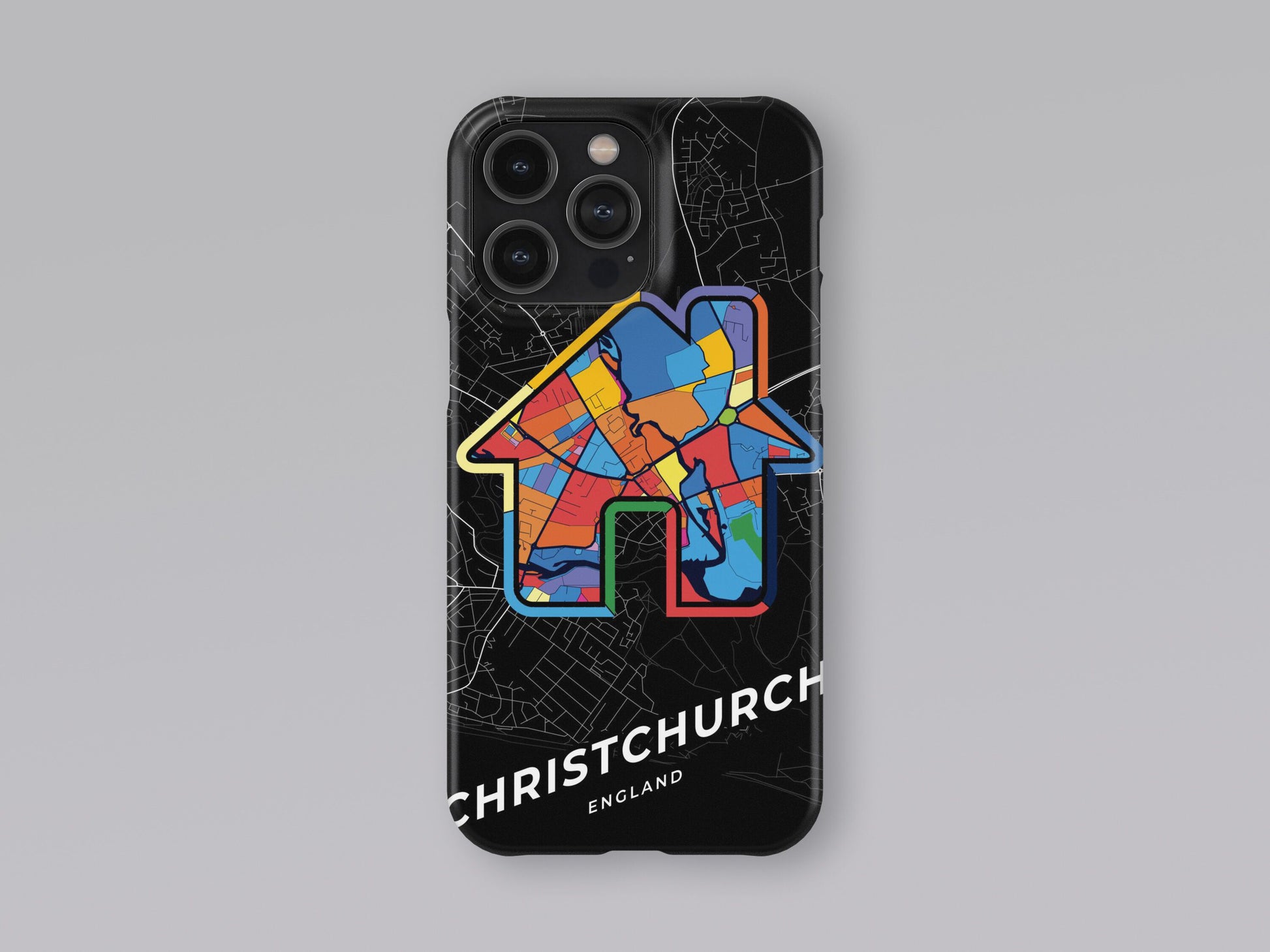 Christchurch England slim phone case with colorful icon. Birthday, wedding or housewarming gift. Couple match cases. 3