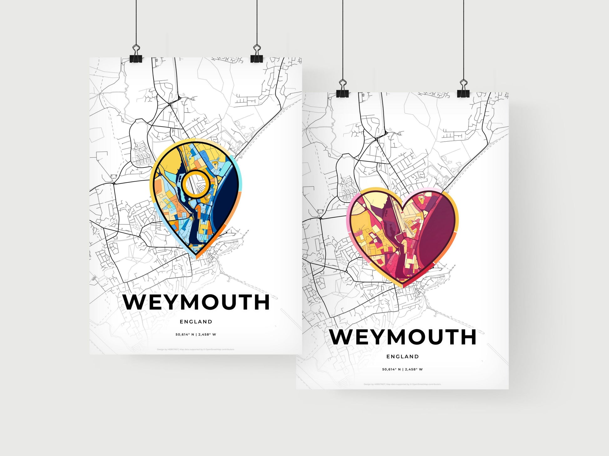 Weymouth England art print for couples