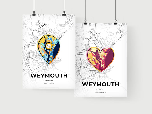 Weymouth England art print for couples