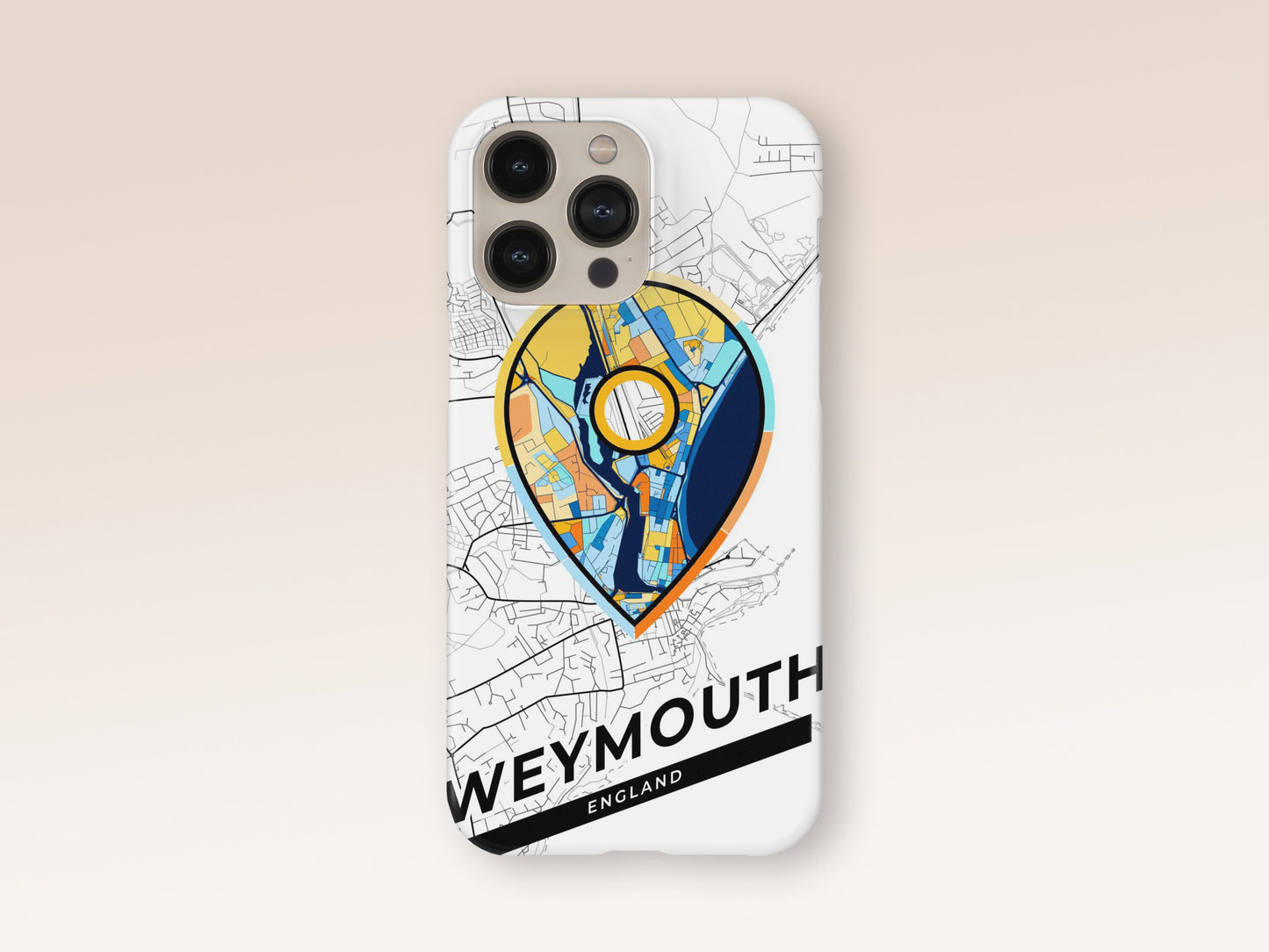 Weymouth England slim phone case with colorful icon 1