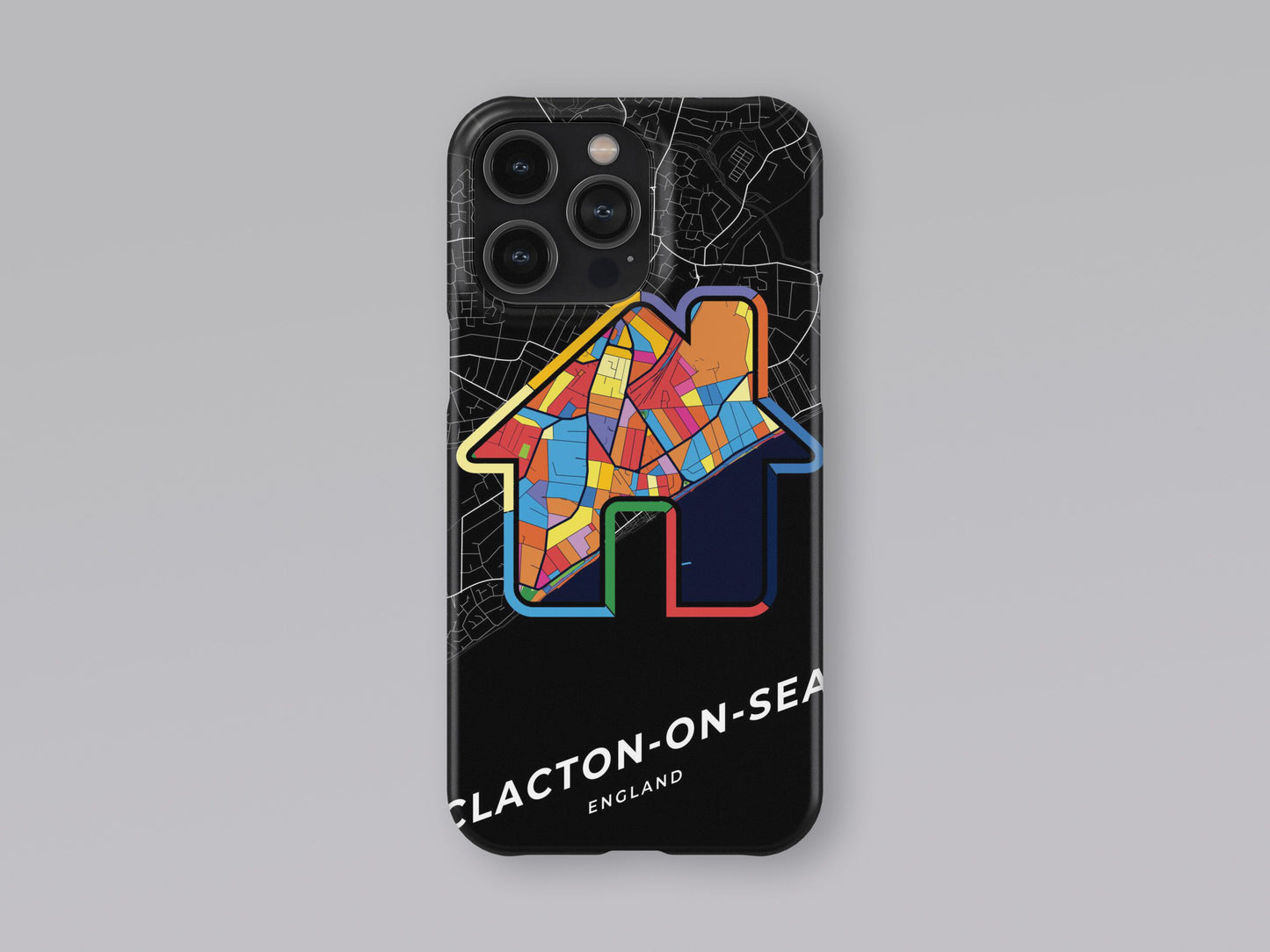 Clacton-On-Sea England slim phone case with colorful icon. Birthday, wedding or housewarming gift. Couple match cases. 3