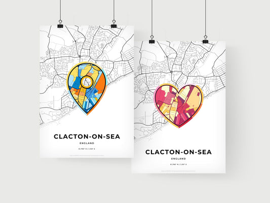 Clacton-On-Sea England art print for couples