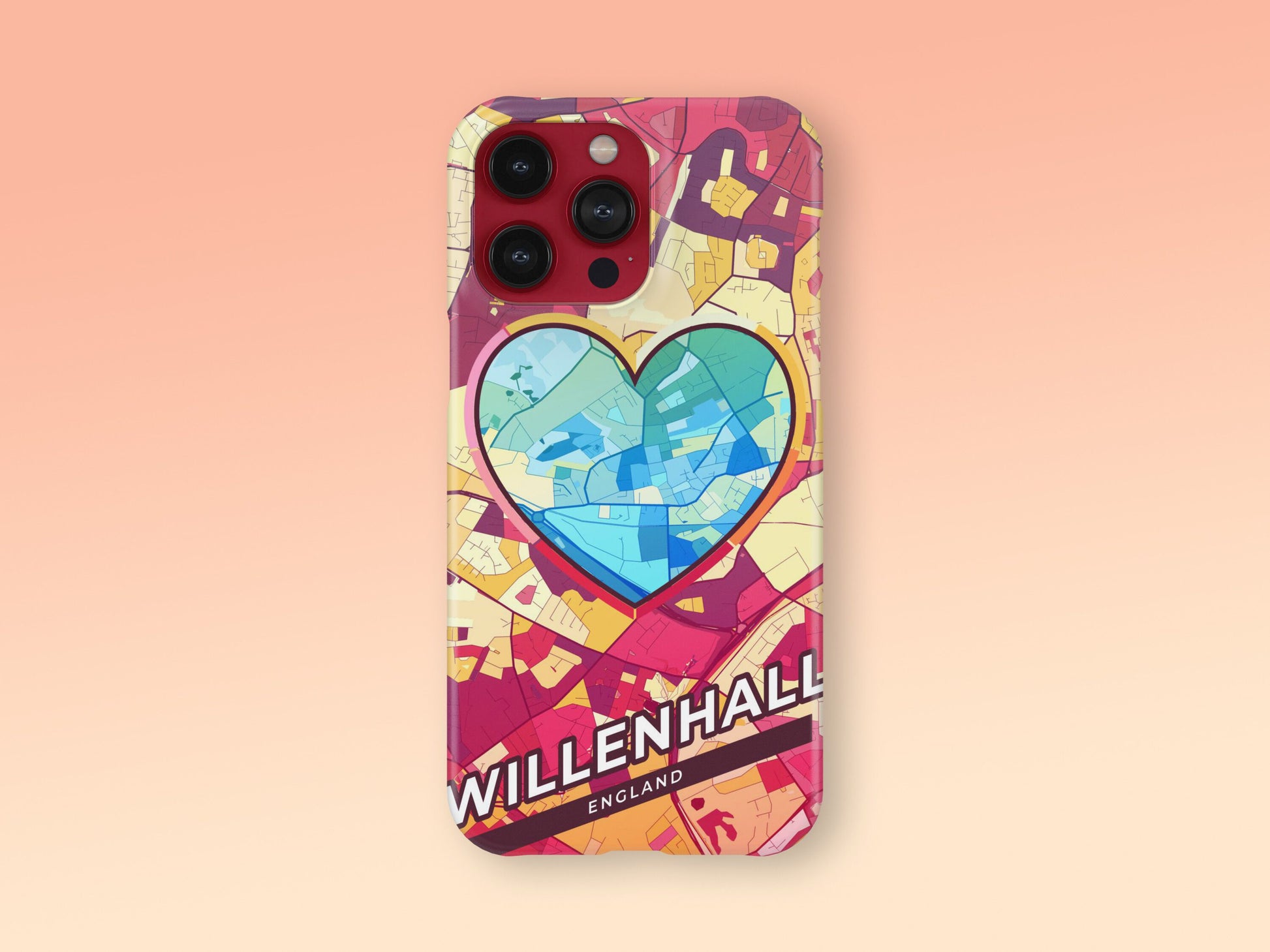 Willenhall England slim phone case with colorful icon 2