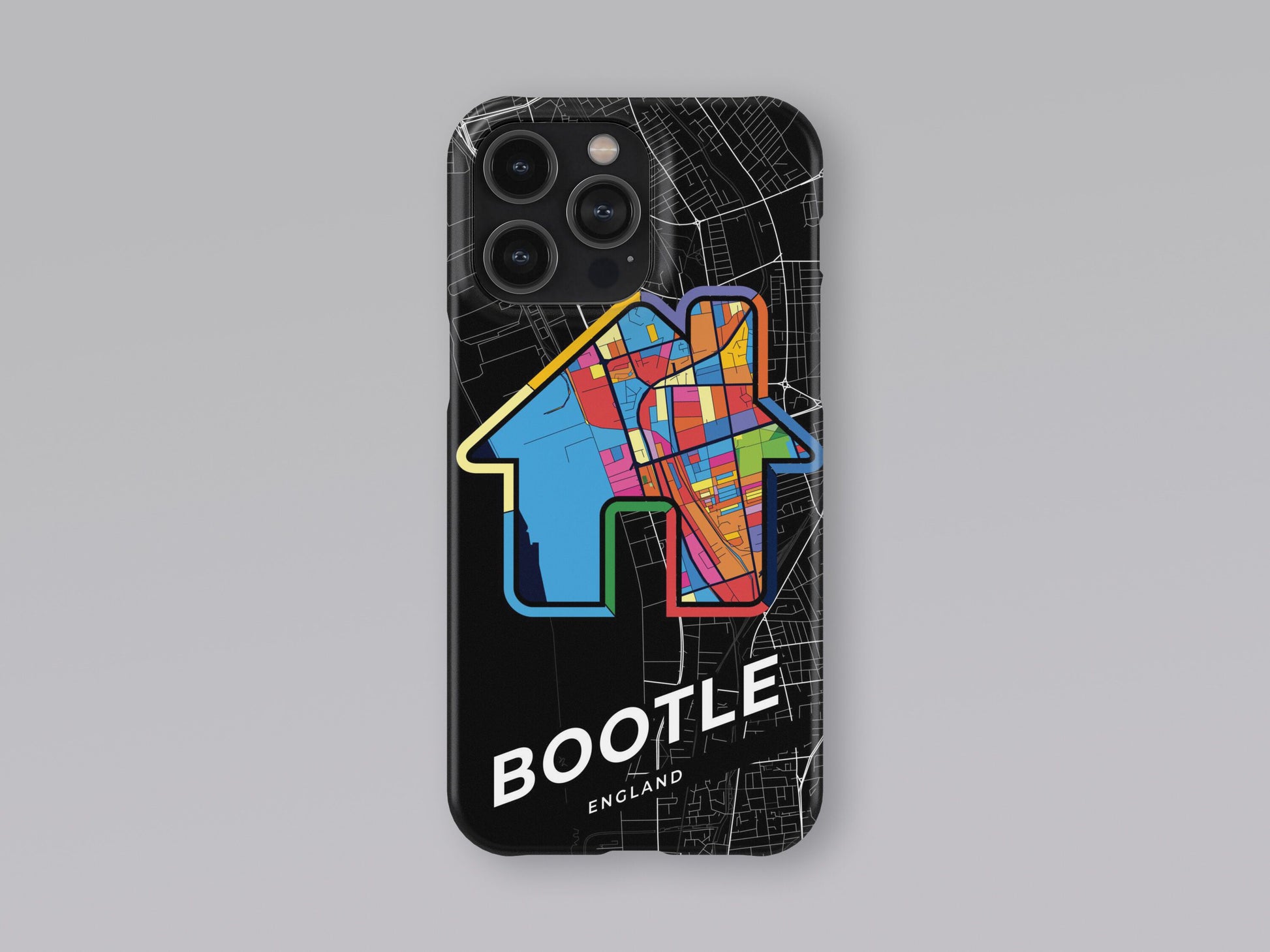 Bootle England slim phone case with colorful icon. Birthday, wedding or housewarming gift. Couple match cases. 3