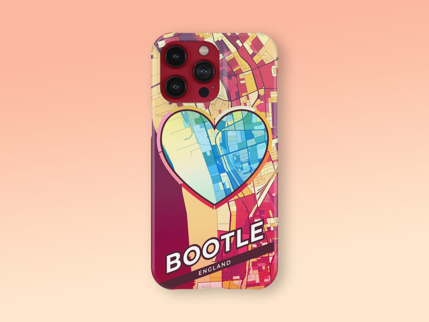 Bootle England slim phone case with colorful icon. Birthday, wedding or housewarming gift. Couple match cases. 2