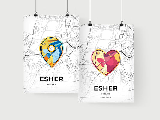 Esher England art print for couples