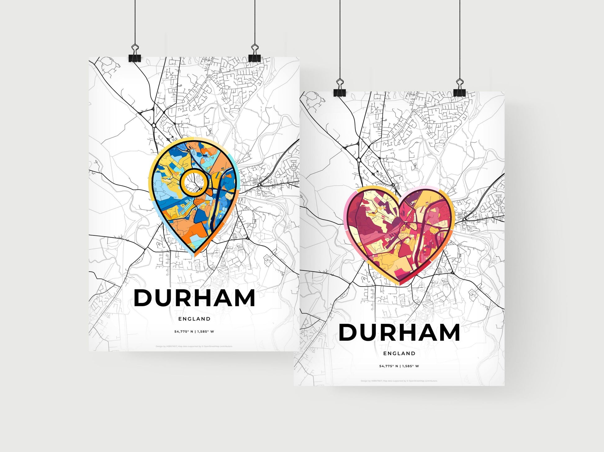 Durham England art print for couples