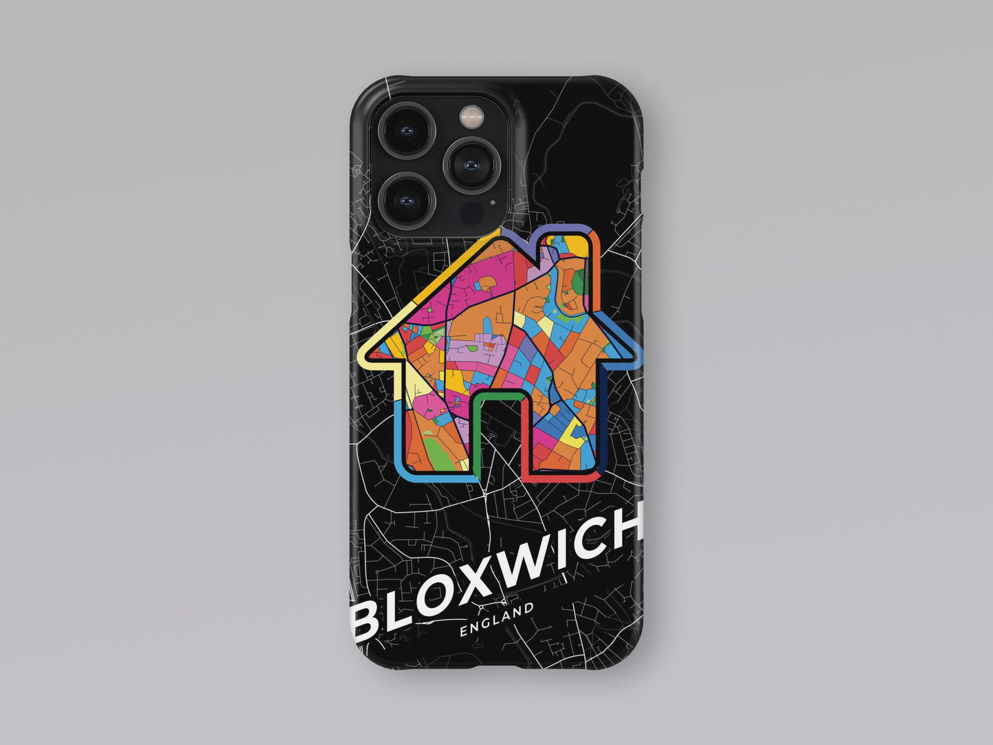 Bloxwich England slim phone case with colorful icon. Birthday, wedding or housewarming gift. Couple match cases. 3