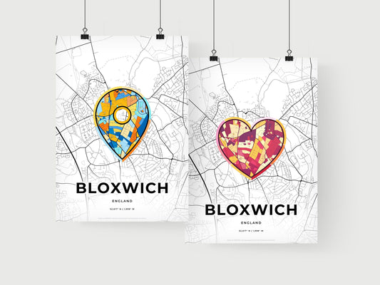 Bloxwich England art print for couples