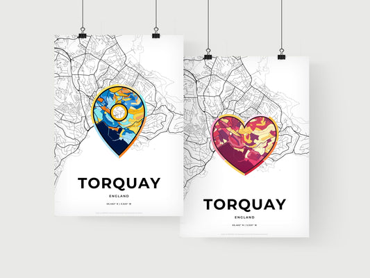 Torquay England art print for couples