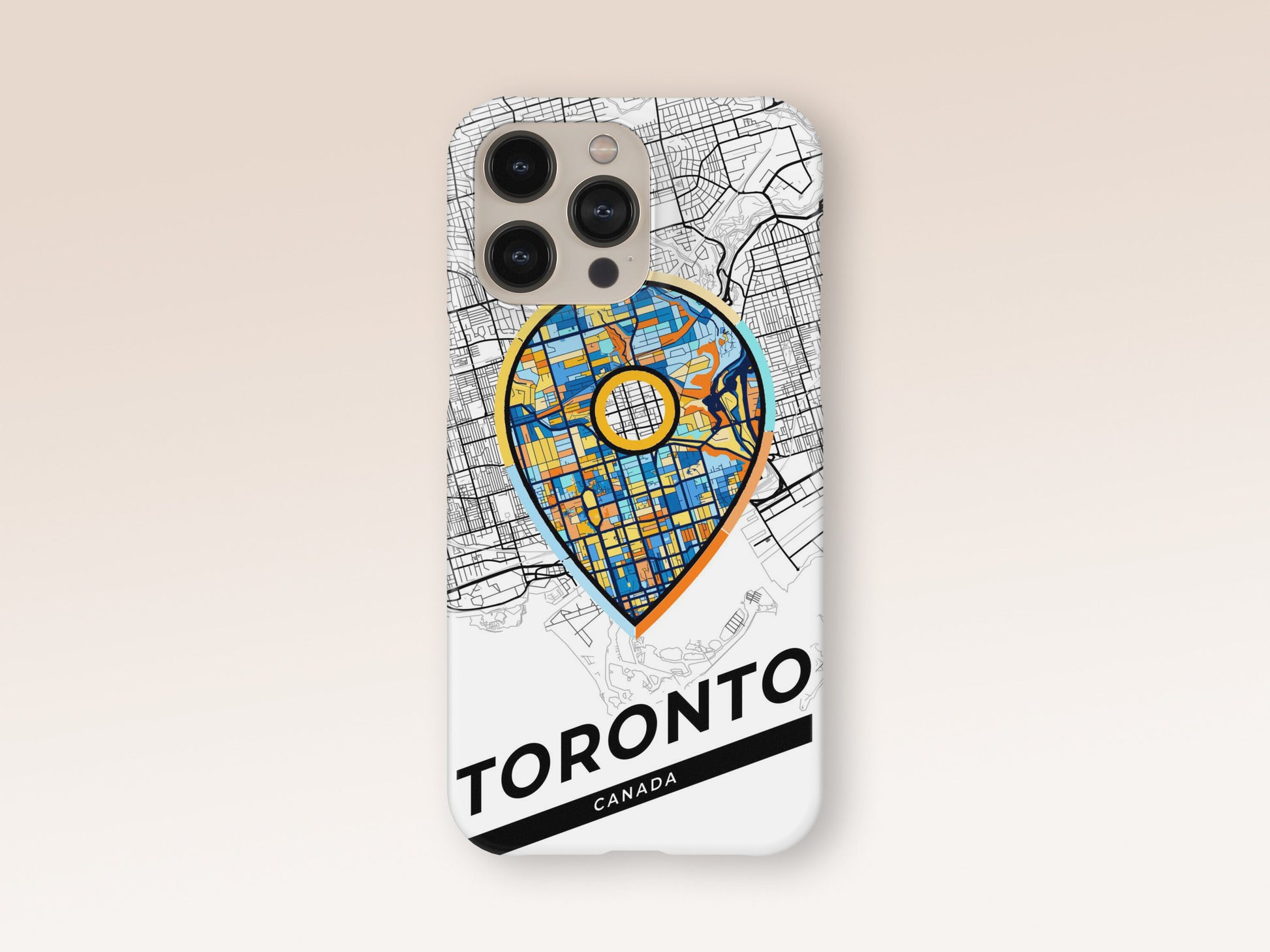 Toronto Canada slim phone case with colorful icon 1