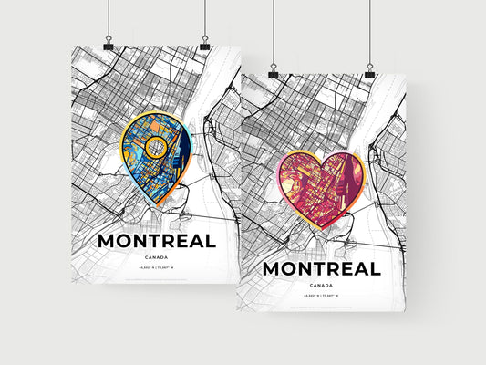 Montreal Canada art print for couples