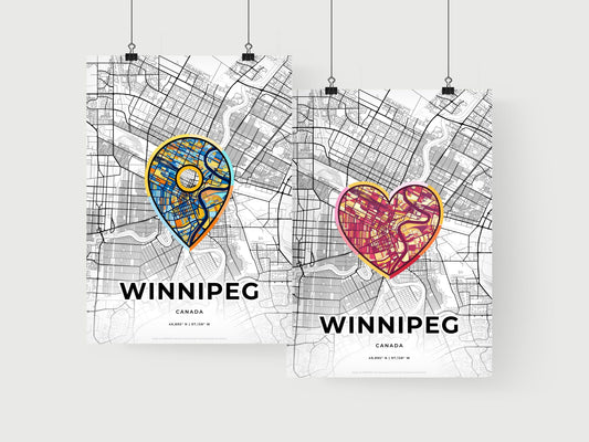 Winnipeg Canada art print for couples