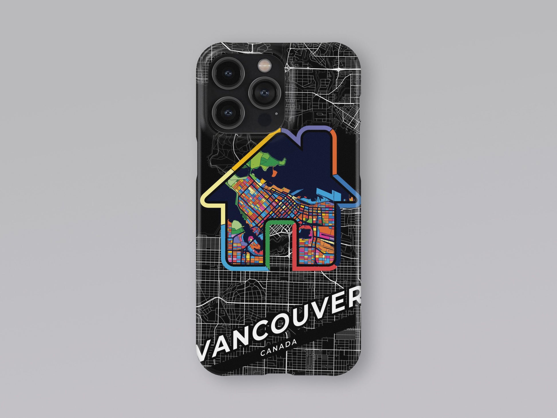 Vancouver Canada slim phone case with colorful icon 3
