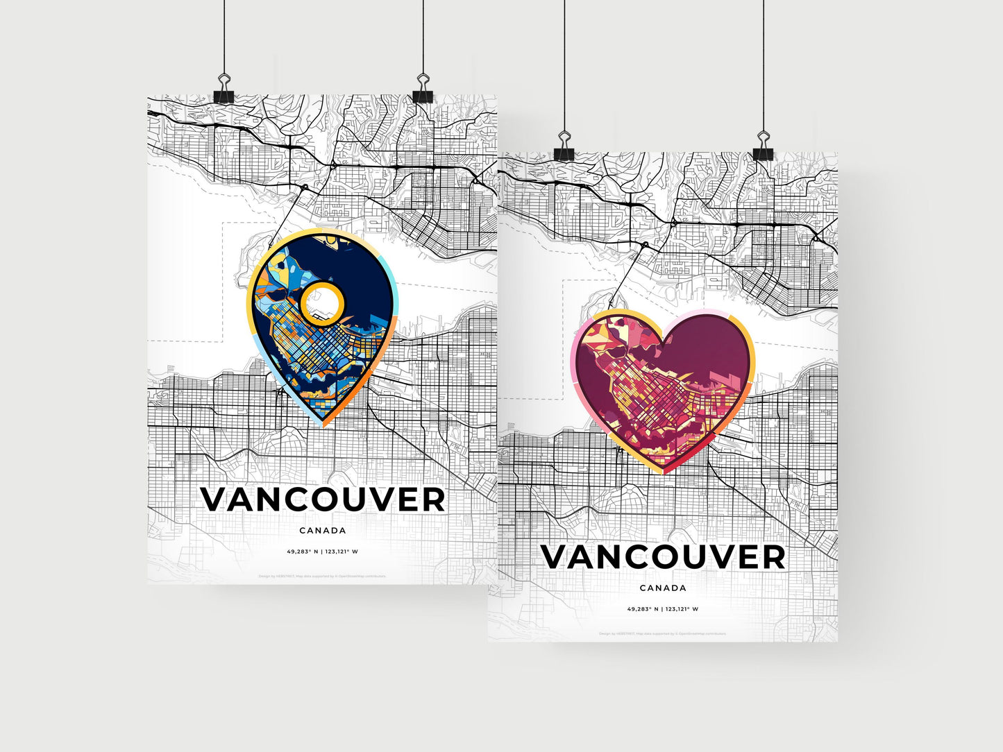 Vancouver Canada art print for couples