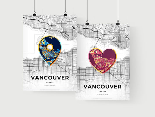 Vancouver Canada art print for couples