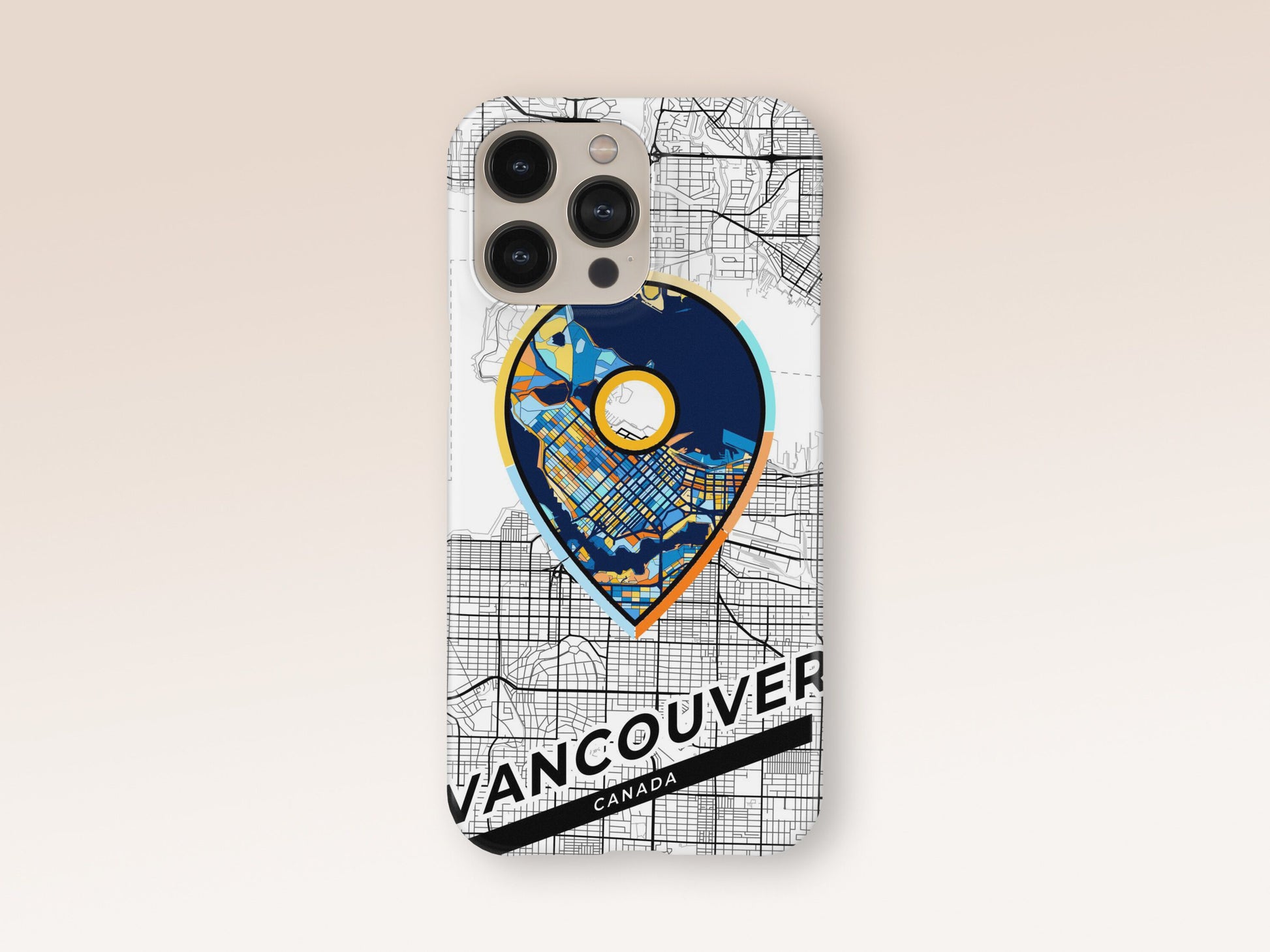 Vancouver Canada slim phone case with colorful icon 1