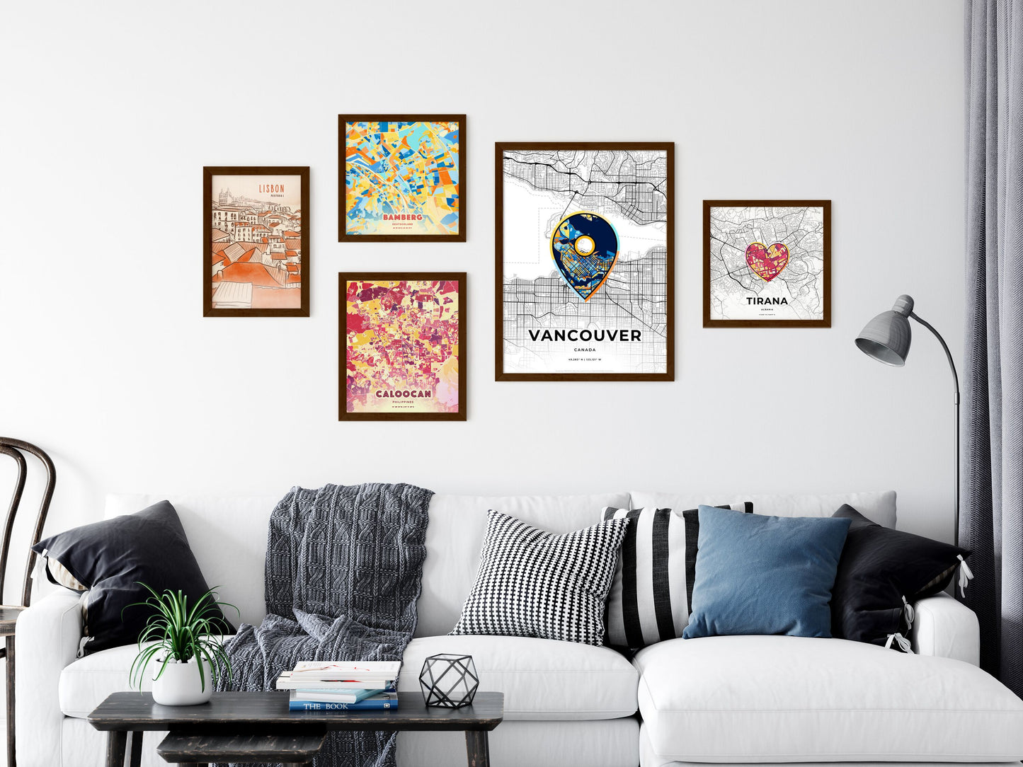 Vancouver Canada wall art with creative maps