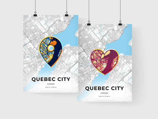Quebec City Canada art print for couples