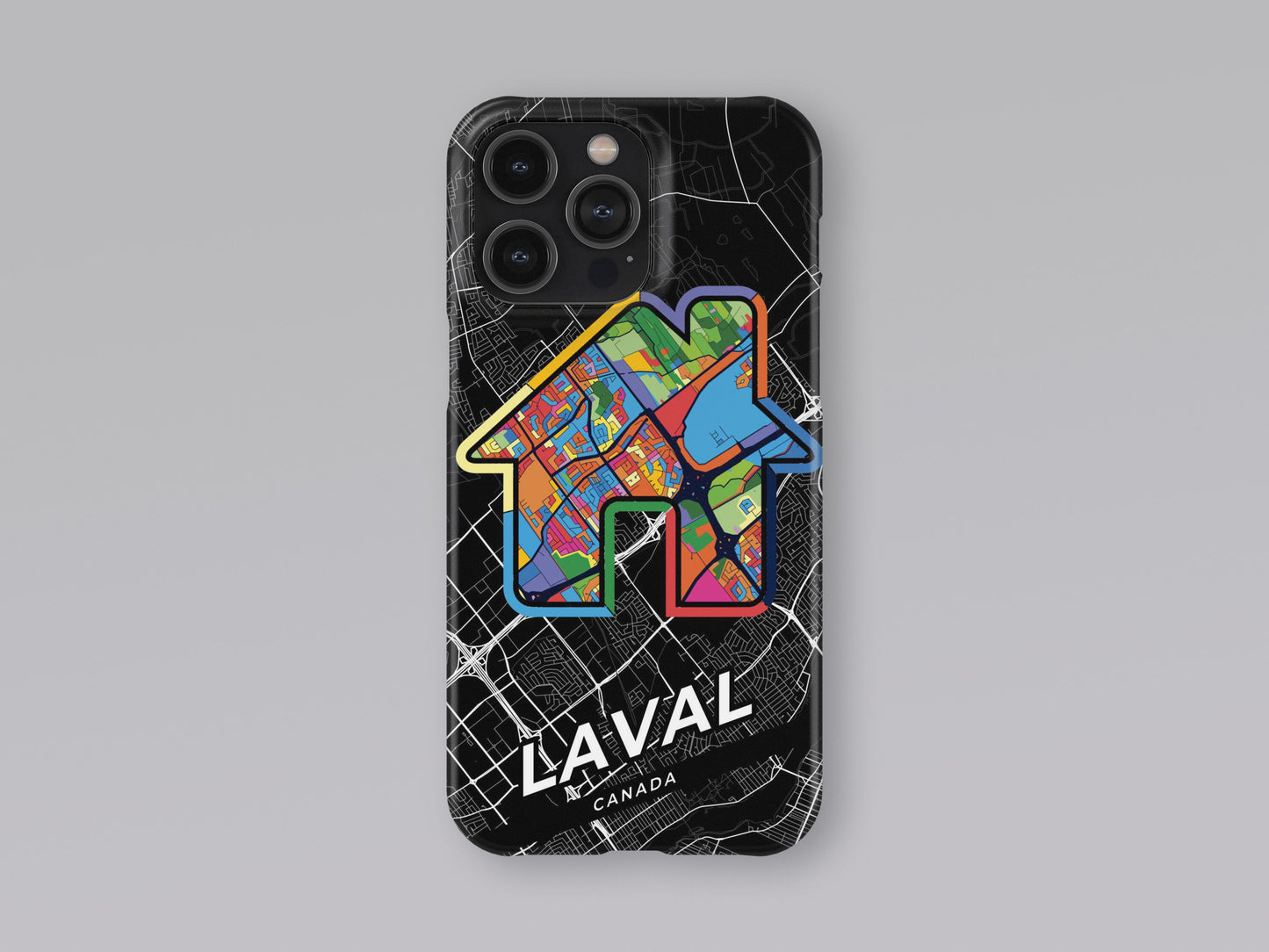 Laval Canada slim phone case with colorful icon. Birthday, wedding or housewarming gift. Couple match cases. 3