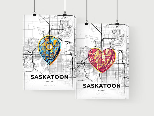 Saskatoon Canada art print for couples