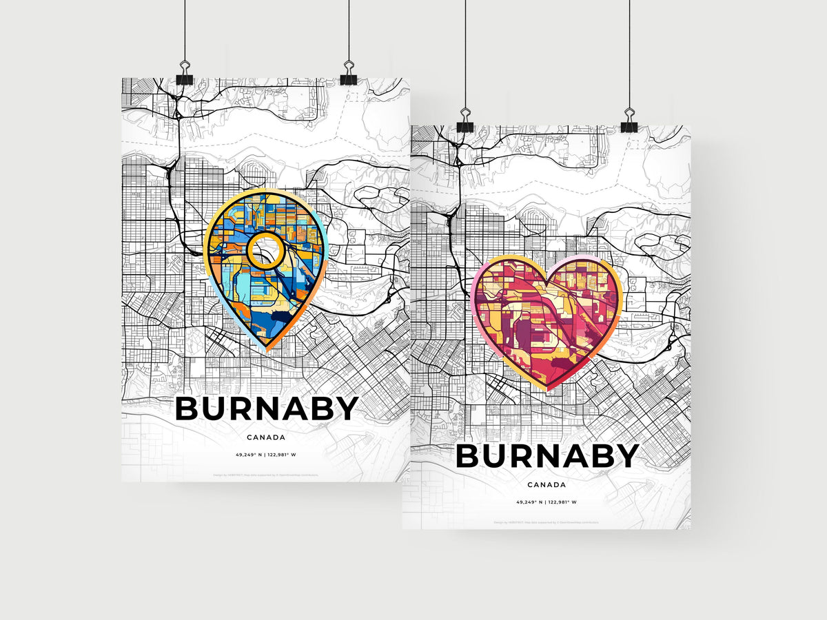 Burnaby Canada art print for couples