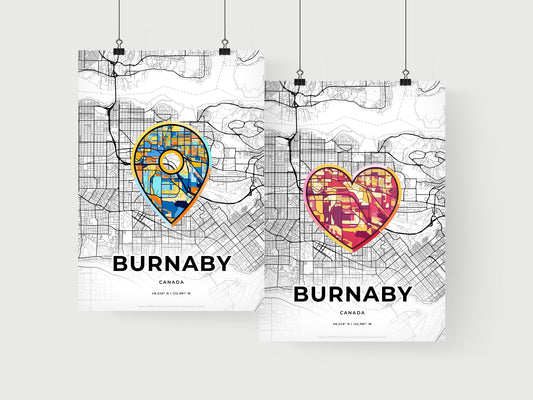 Burnaby Canada art print for couples