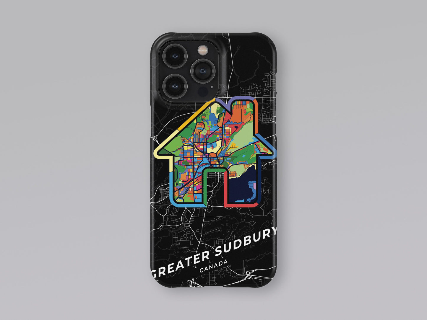 Greater Sudbury Canada slim phone case with colorful icon. Birthday, wedding or housewarming gift. Couple match cases. 3