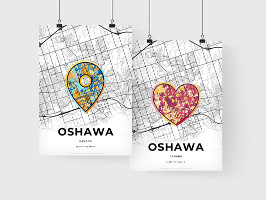 Oshawa Canada art print for couples