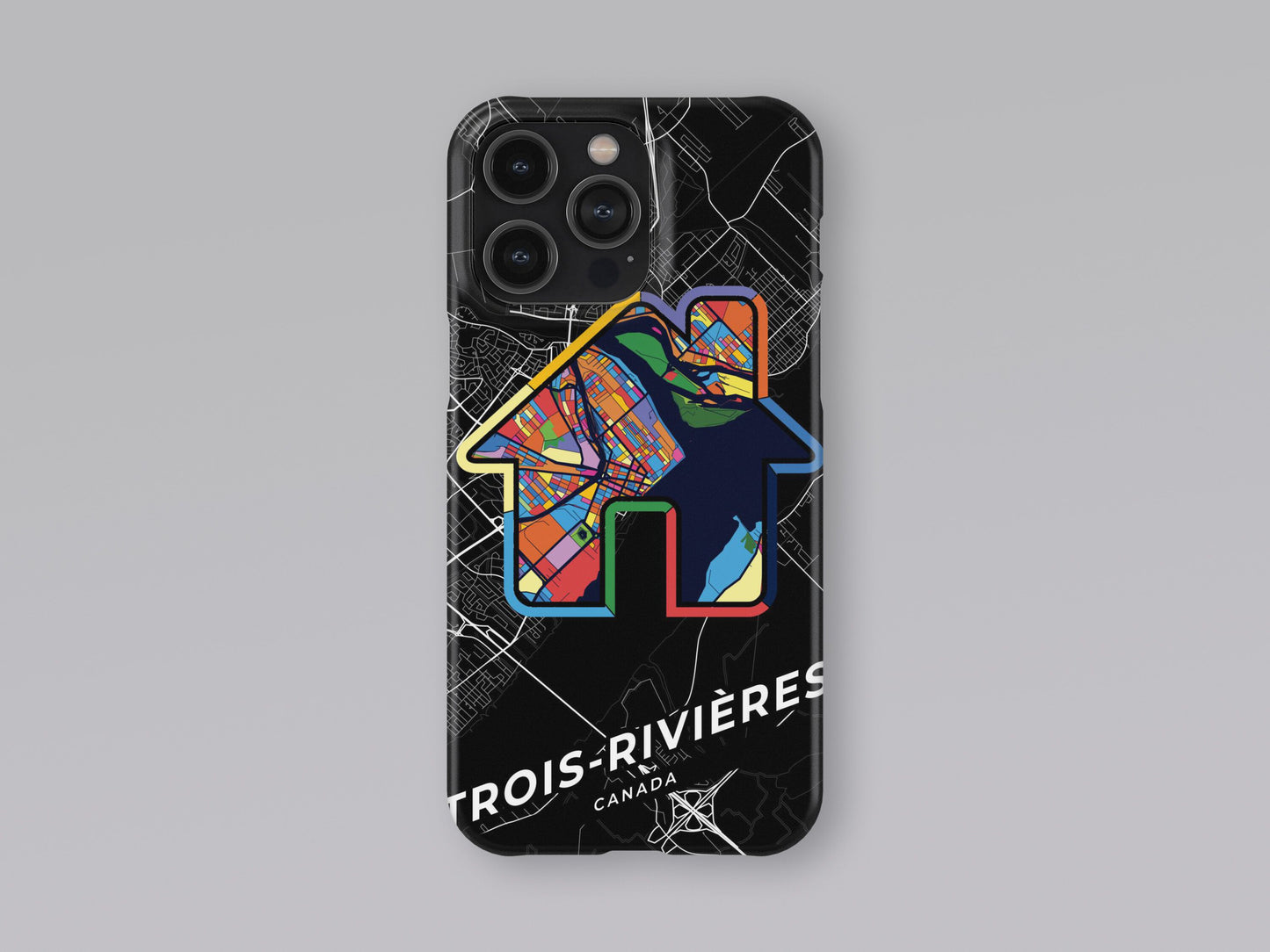 Trois-Rivières Canada slim phone case with colorful icon 3