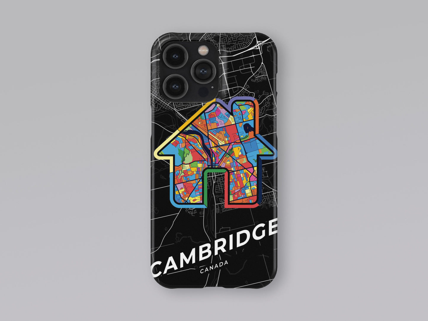 Cambridge Canada slim phone case with colorful icon. Birthday, wedding or housewarming gift. Couple match cases. 3