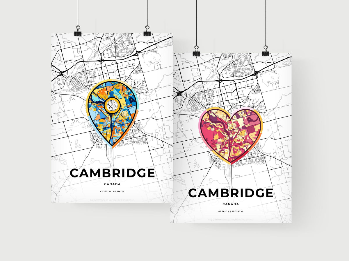 Cambridge Canada art print for couples