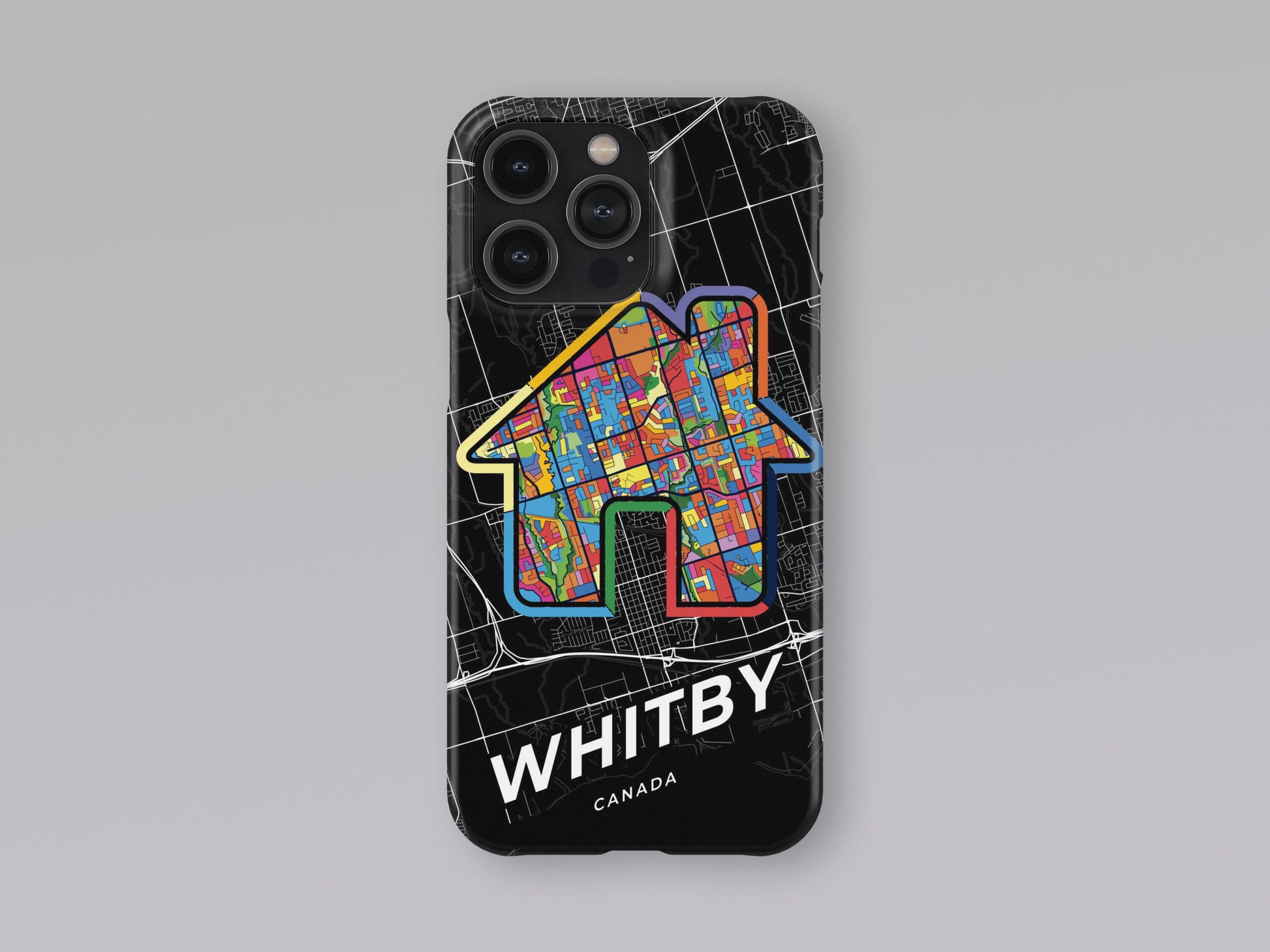 Whitby Canada slim phone case with colorful icon 3