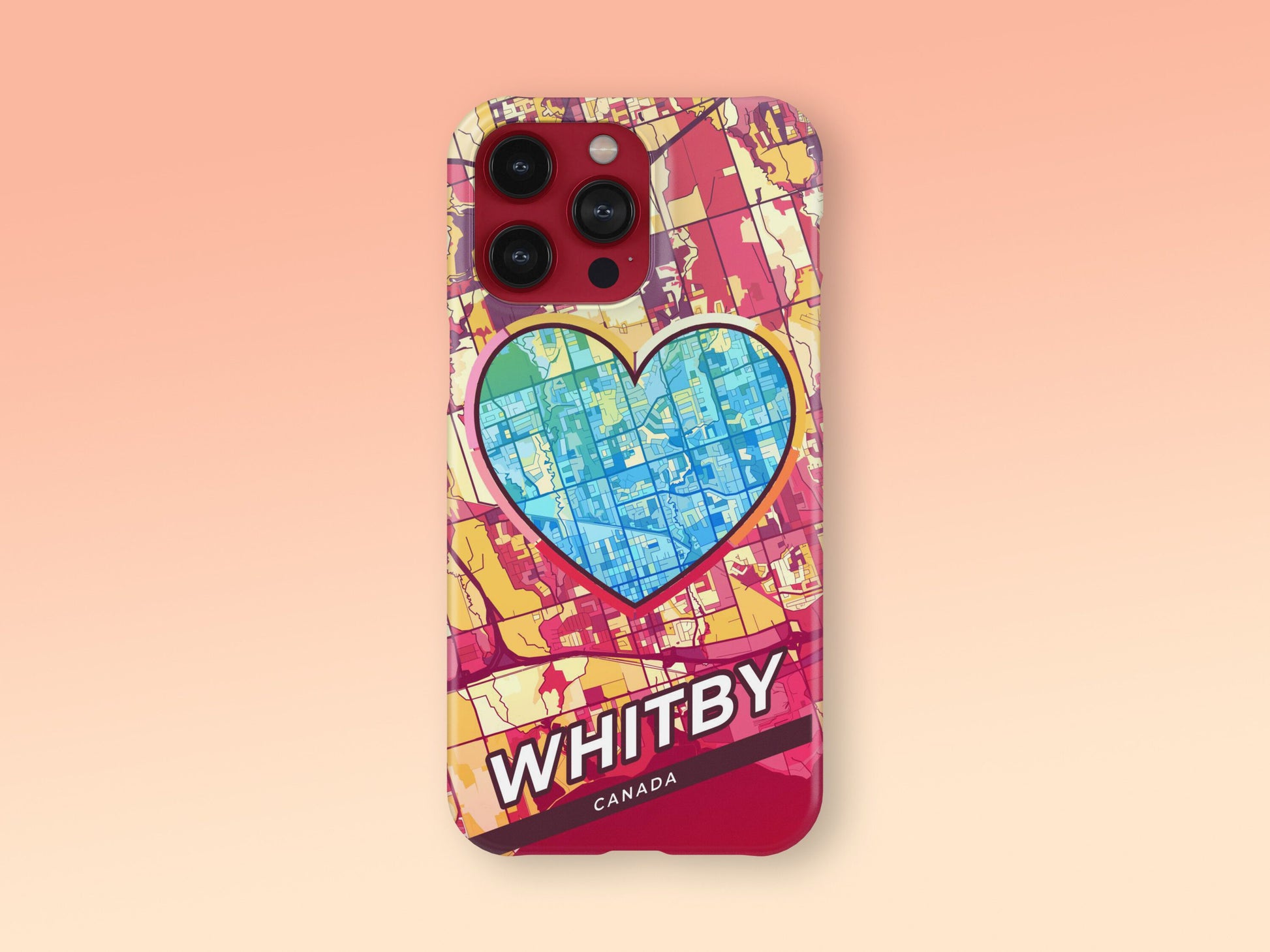 Whitby Canada slim phone case with colorful icon 2
