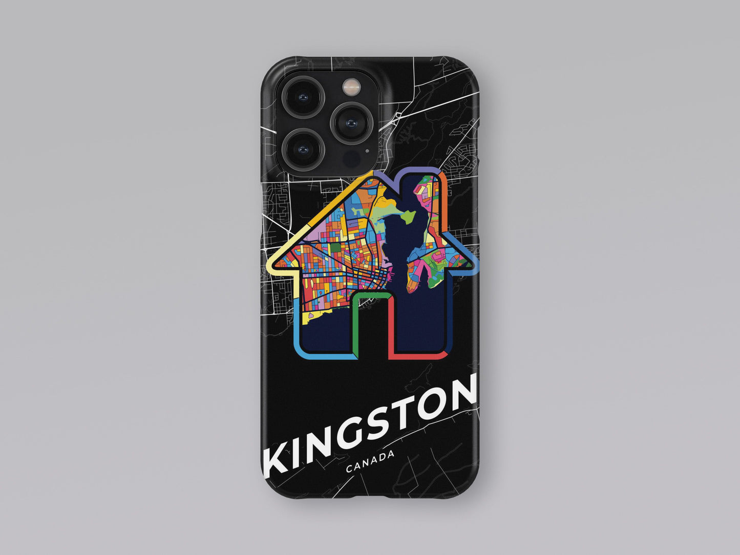 Kingston Canada slim phone case with colorful icon. Birthday, wedding or housewarming gift. Couple match cases. 3