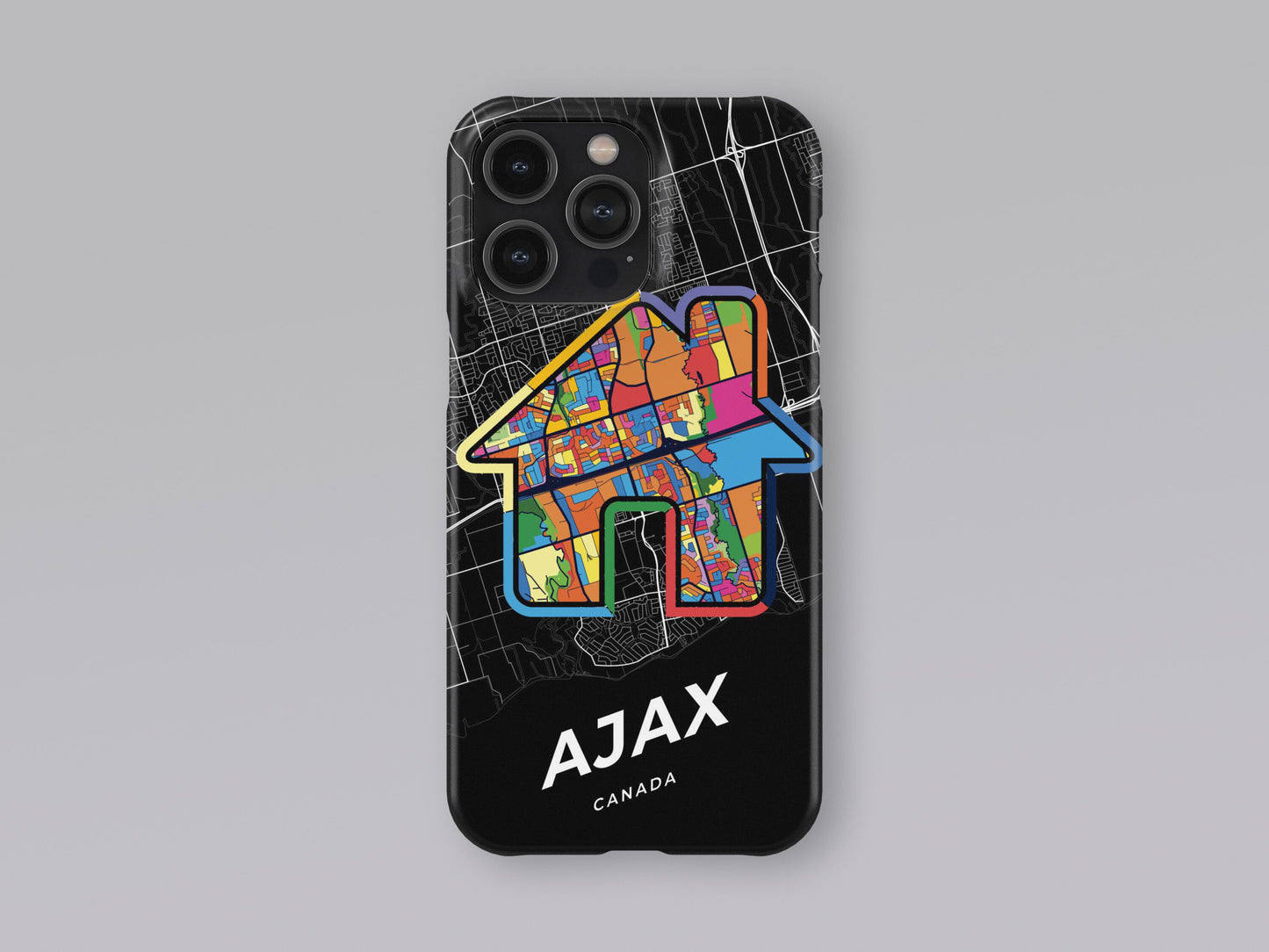 Ajax Canada slim phone case with colorful icon. Birthday, wedding or housewarming gift. Couple match cases. 3