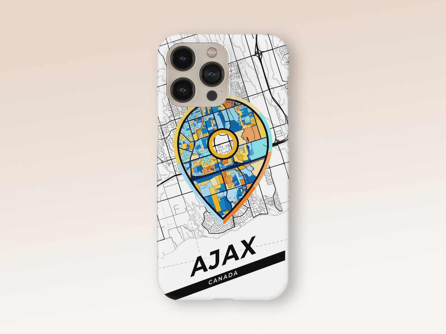 Ajax Canada slim phone case with colorful icon. Birthday, wedding or housewarming gift. Couple match cases. 1