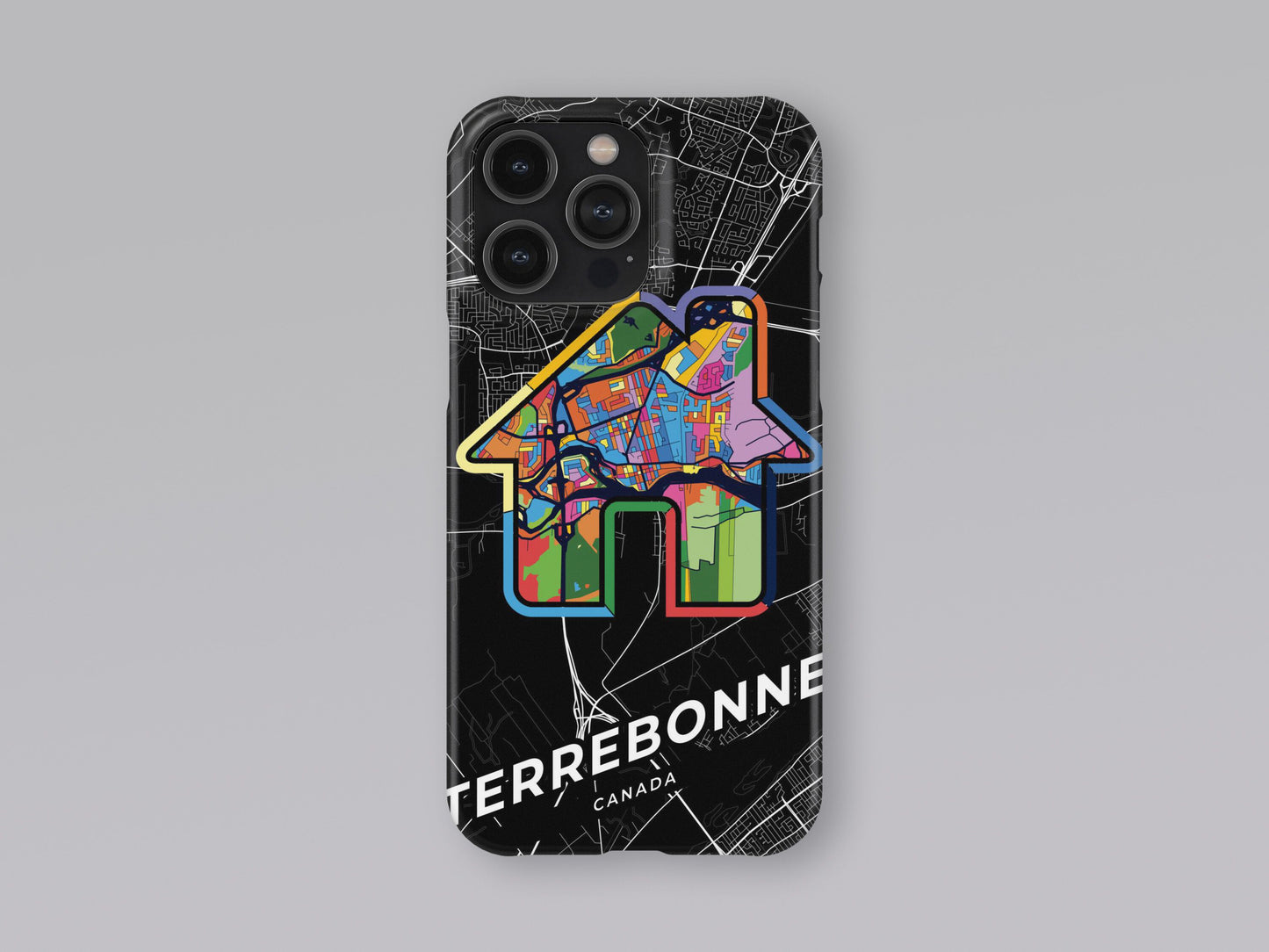 Terrebonne Canada slim phone case with colorful icon 3