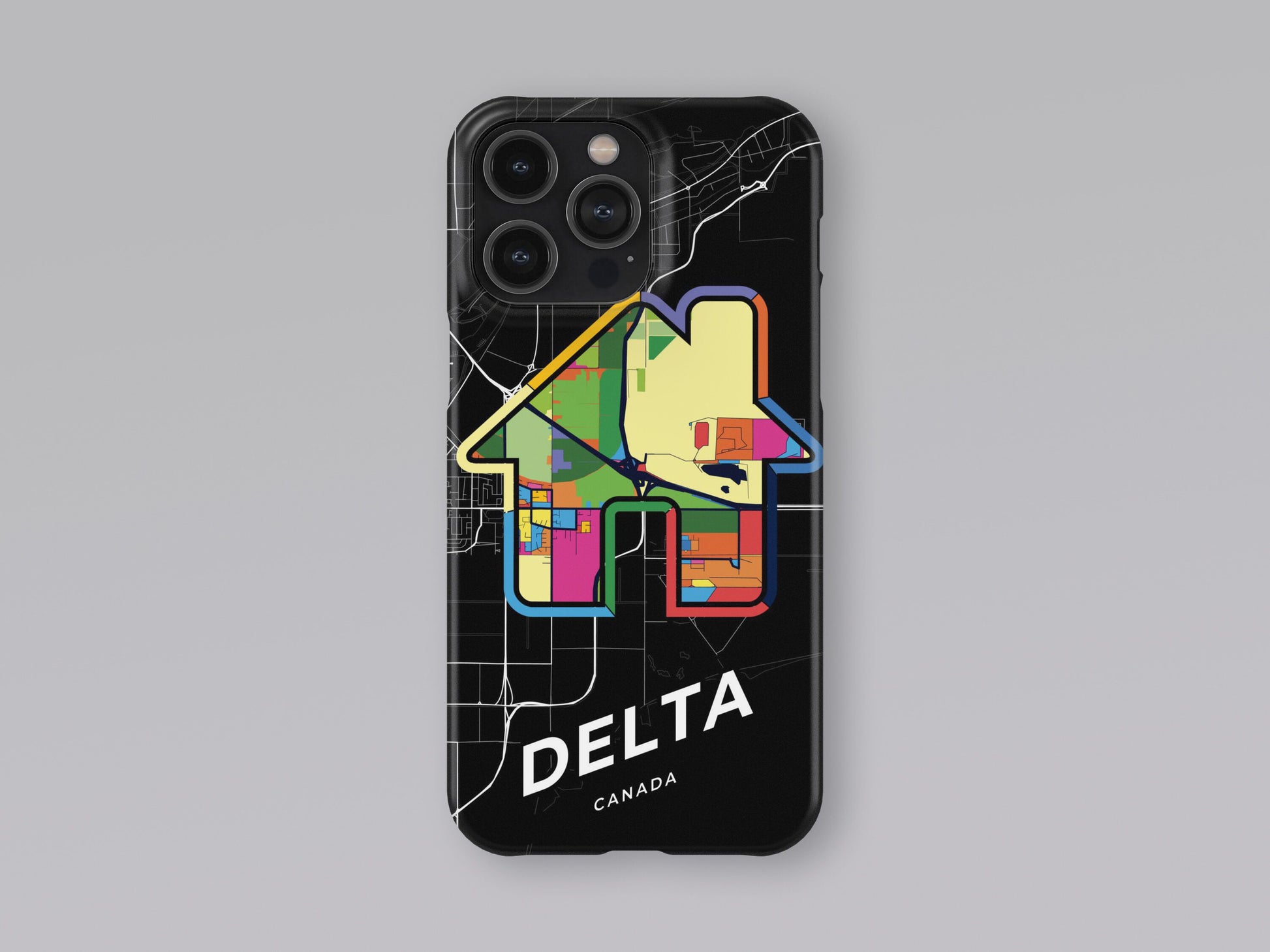 Delta Canada slim phone case with colorful icon. Birthday, wedding or housewarming gift. Couple match cases. 3