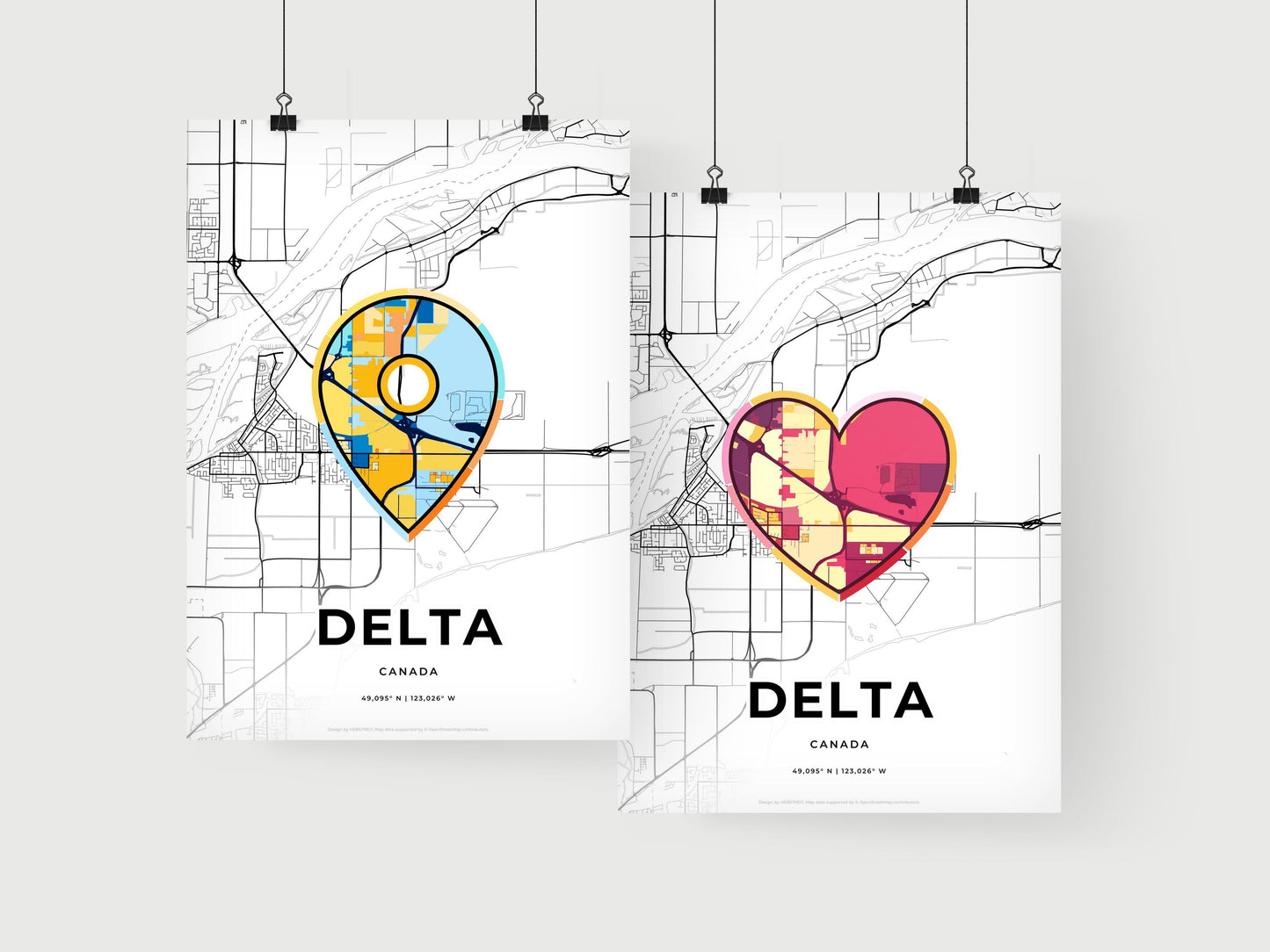 Delta Canada art print for couples