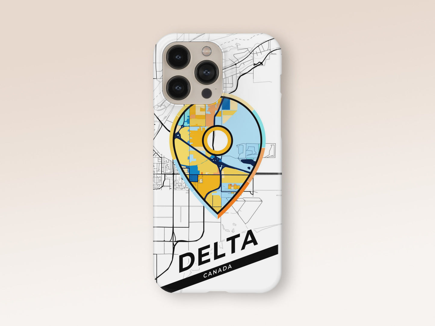 Delta Canada slim phone case with colorful icon. Birthday, wedding or housewarming gift. Couple match cases. 1