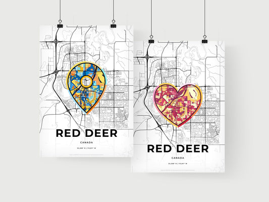 Red Deer Canada art print for couples
