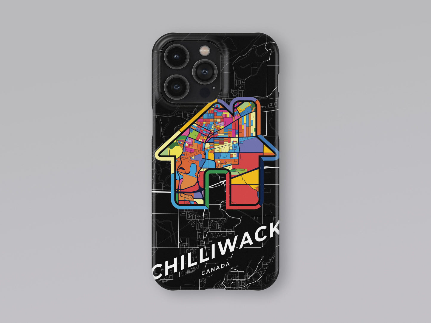 Chilliwack Canada slim phone case with colorful icon. Birthday, wedding or housewarming gift. Couple match cases. 3