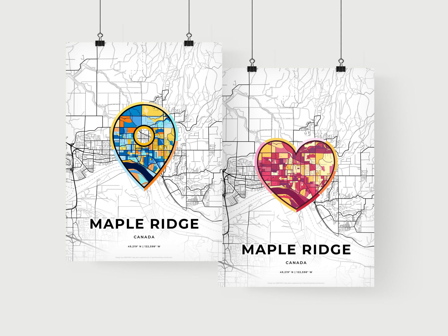 Maple Ridge Canada art print for couples