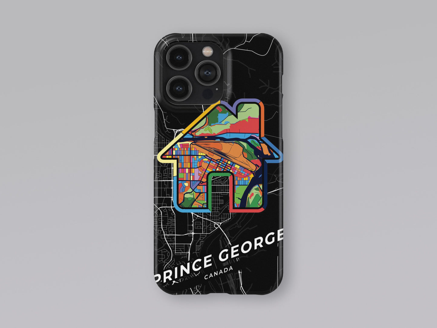 Prince George Canada slim phone case with colorful icon. Birthday, wedding or housewarming gift. Couple match cases. 3