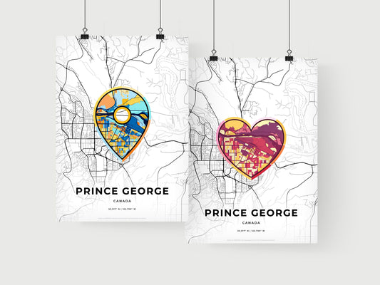 Prince George Canada art print for couples