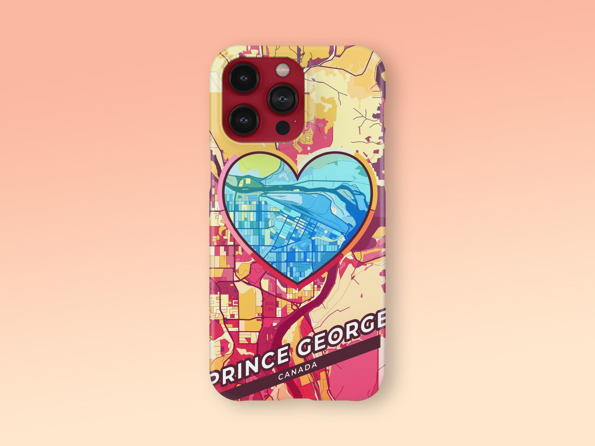 Prince George Canada slim phone case with colorful icon. Birthday, wedding or housewarming gift. Couple match cases. 2