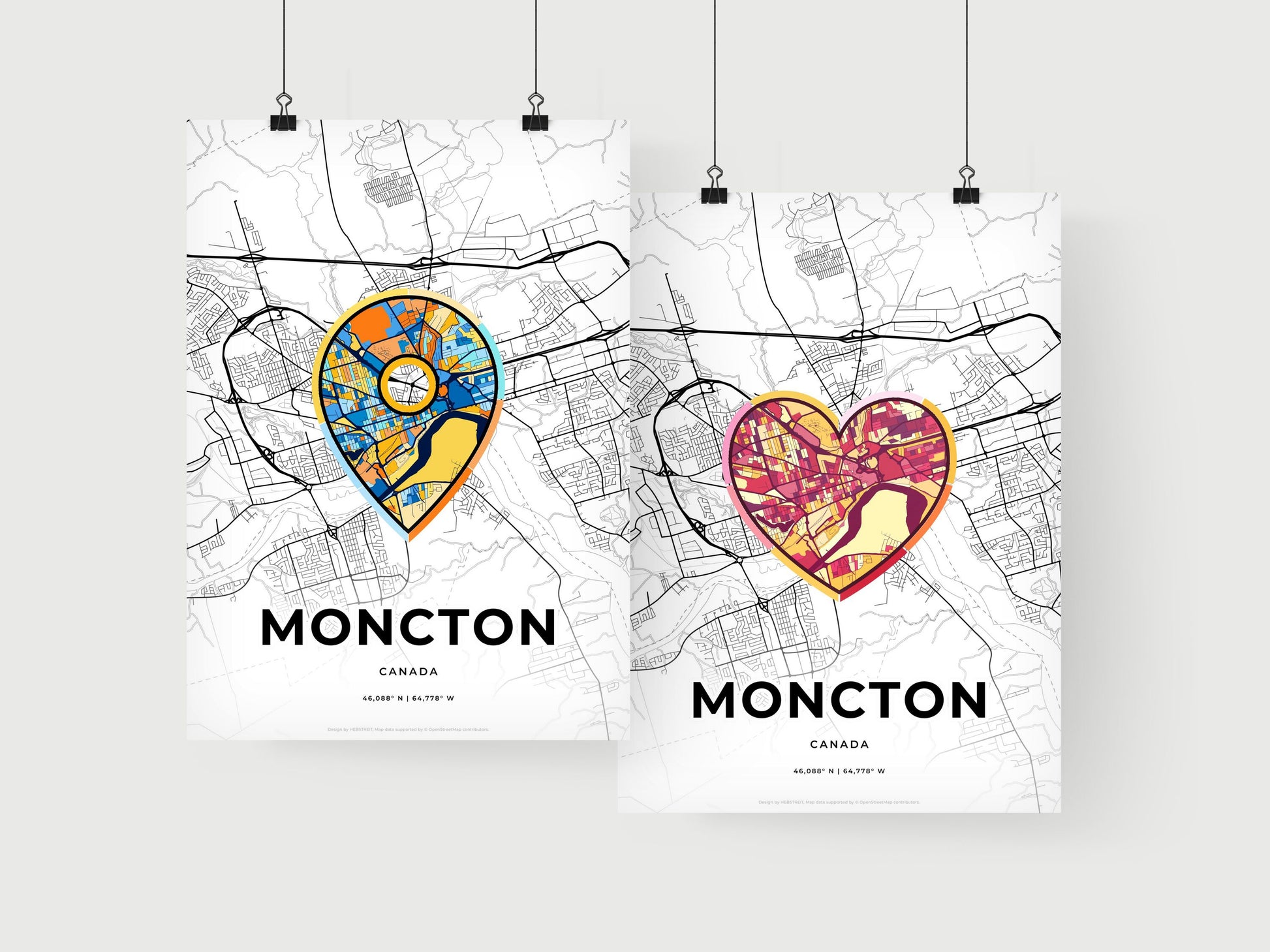 Moncton Canada art print for couples