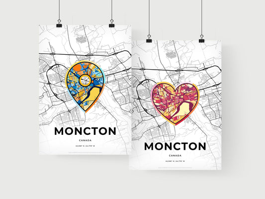 Moncton Canada art print for couples